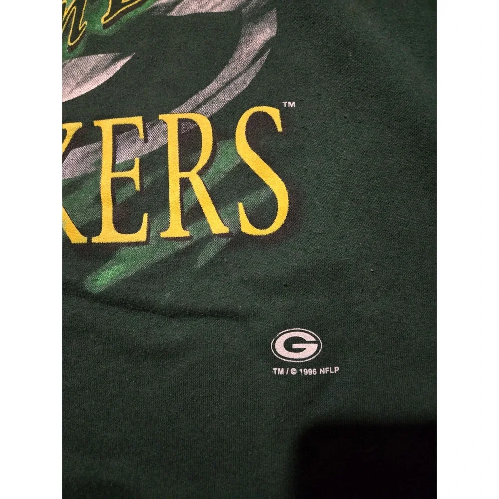 VTG 90s GREEN BAY PACKERS CLIFF ENGLE 1996 SPELL OUT SWEATSHIRT CREWNECK SIZE XL